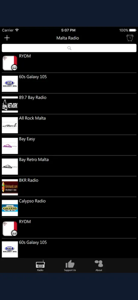 Maltese Radio: iPhone app screen 1