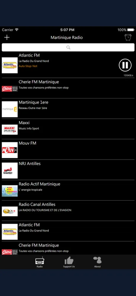 Martinican Radio: iPhone app screen 2