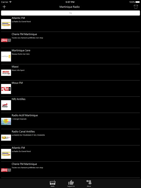 Martinican Radio: iPad app screen 6