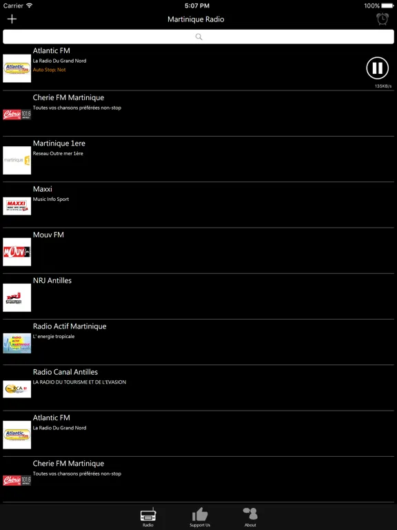 Martinican Radio: iPad app screen 7