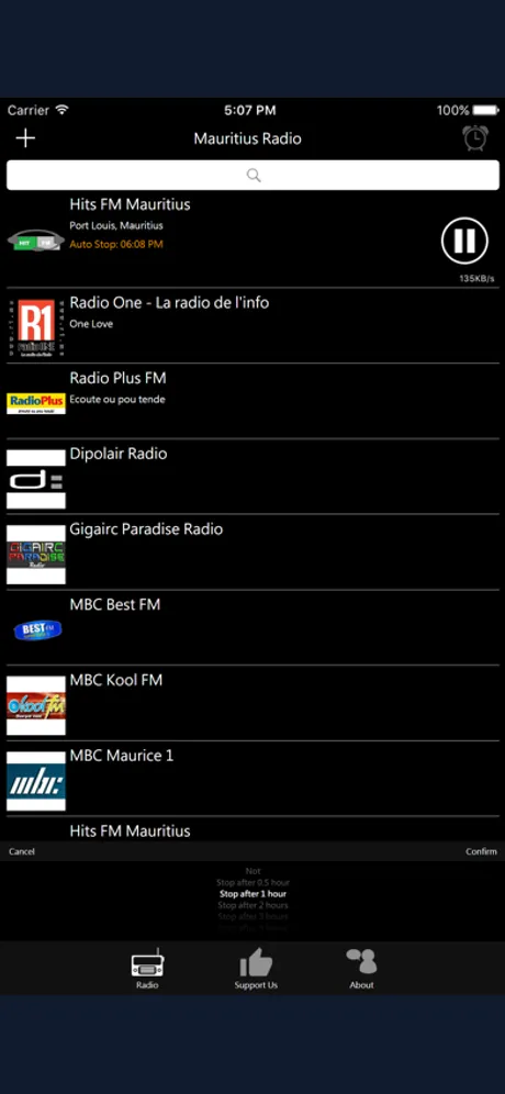Mauritian Radio: iPhone app screen 3