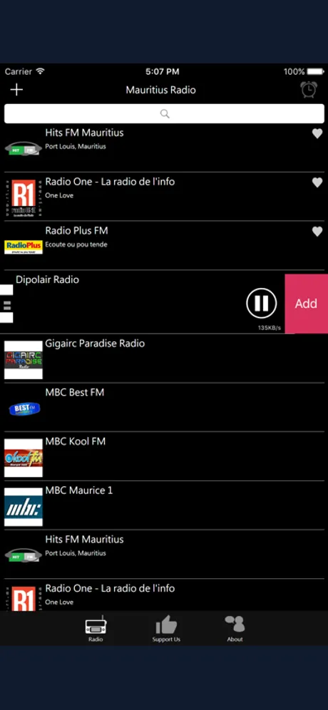 Mauritian Radio: iPhone app screen 4