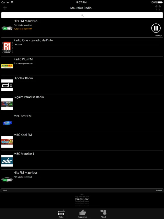 Mauritian Radio: iPad app screen 8