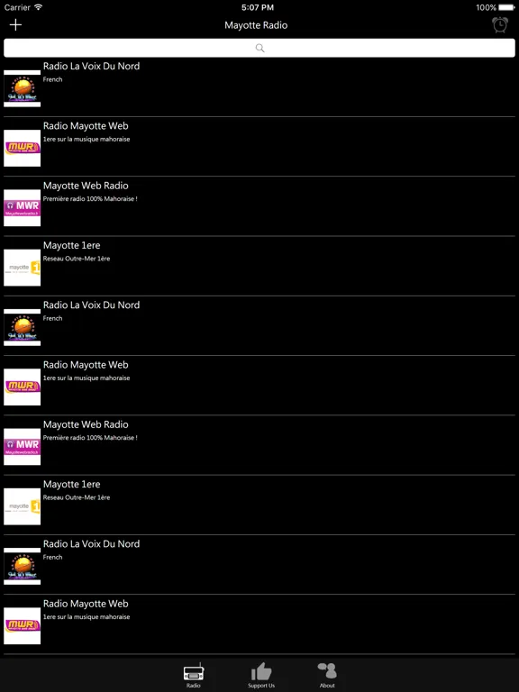 Mayotte Radio: iPad app screen 6