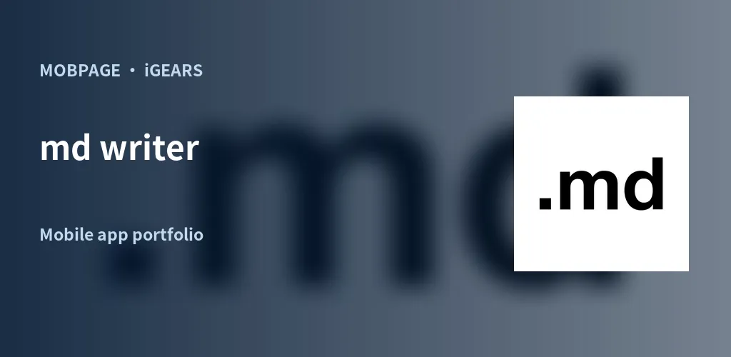 md writer feature artwork composed from its official app icon