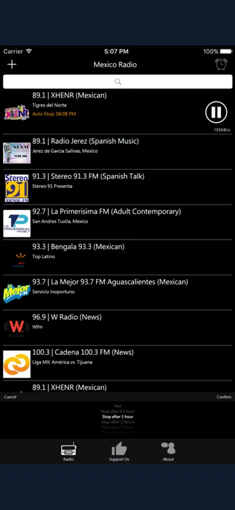 Mexican Radio: iPhone app screen 3