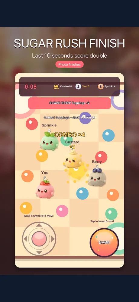 Mochi Dash Party 最後十秒 Sugar Rush 的雙倍配料階段