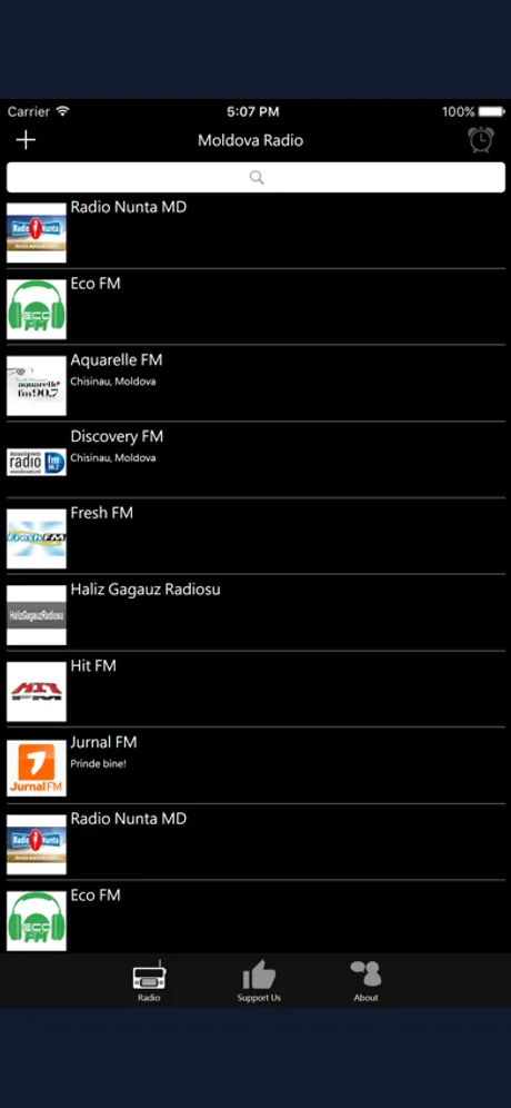 摩爾多瓦電台：iPhone 應用程式畫面 1
