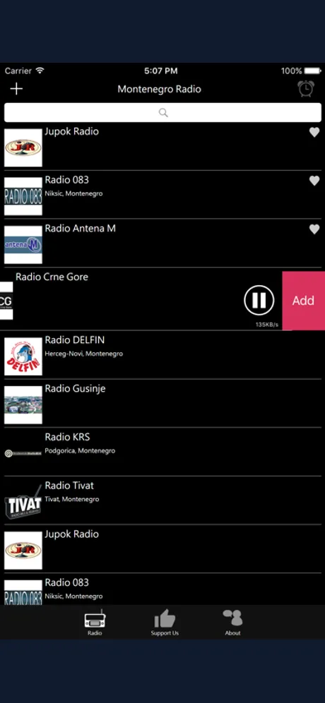 Montenegrin Radio: iPhone app screen 4
