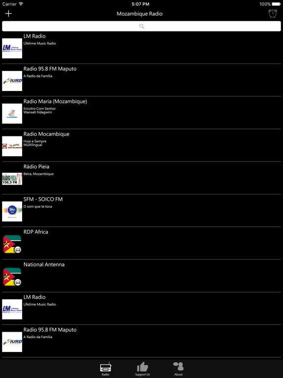 Mozambique Radio: iPad app screen 6