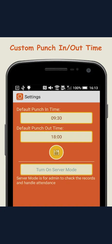 My Punch — Attendance System: Android app screen 4
