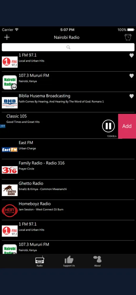 Nairobi Radio: iPhone app screen 4