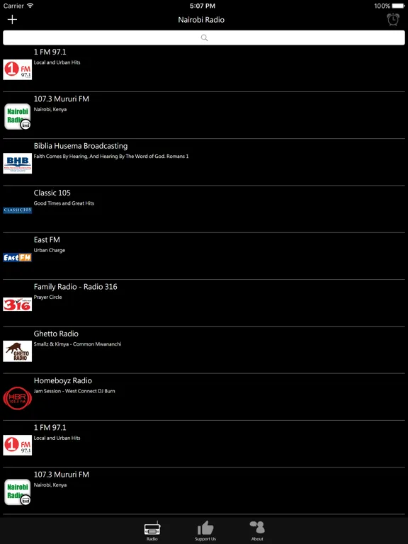 Nairobi Radio: iPad app screen 6