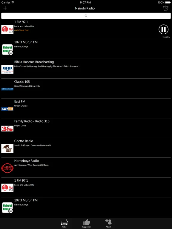 Nairobi Radio: iPad app screen 7