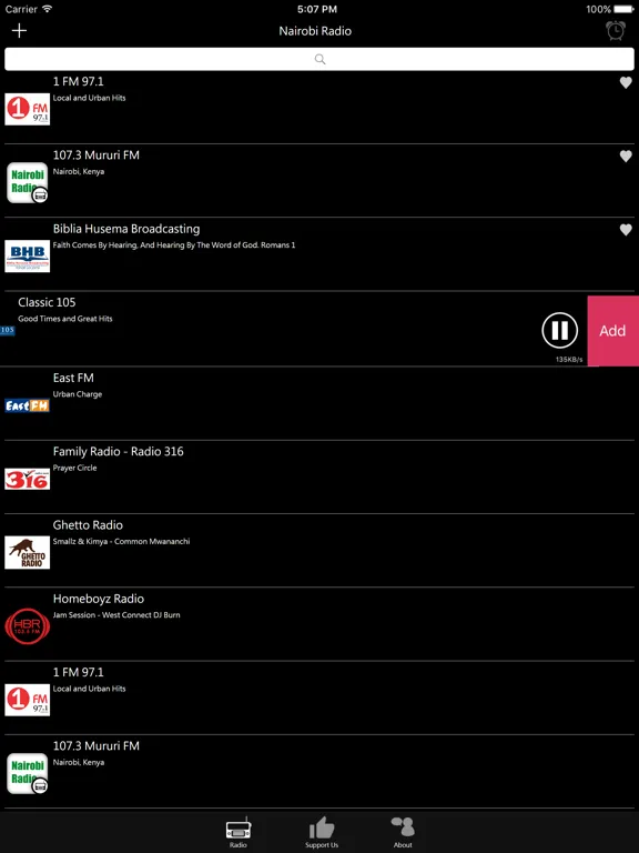 Nairobi Radio: iPad app screen 9