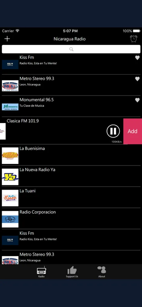 Nicaraguan Radio: iPhone app screen 4