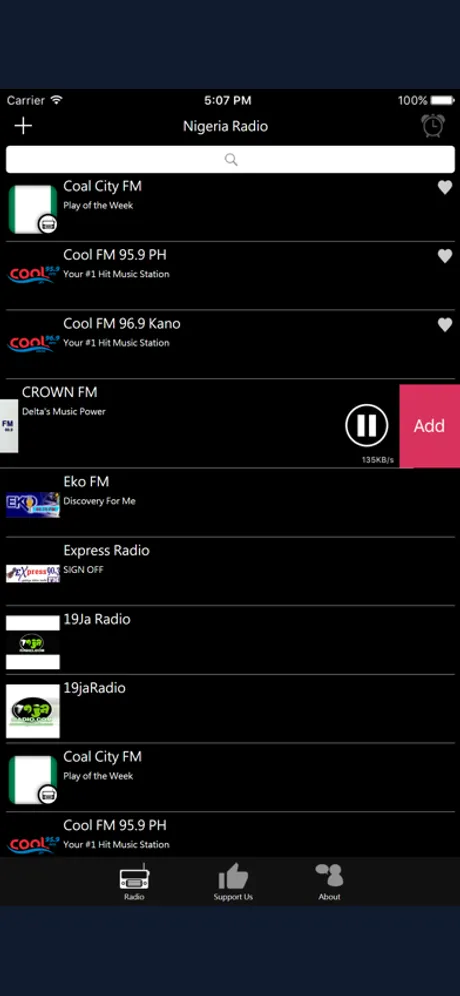 Nigerian Radio: iPhone app screen 4