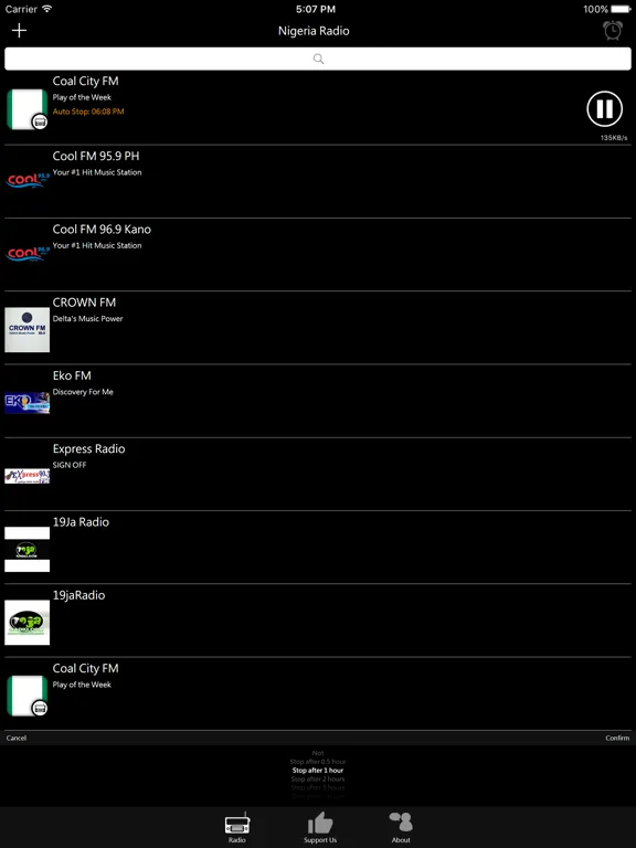 Nigerian Radio: iPad app screen 8