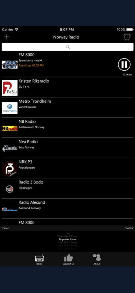 Norwegian Radio: iPhone app screen 3