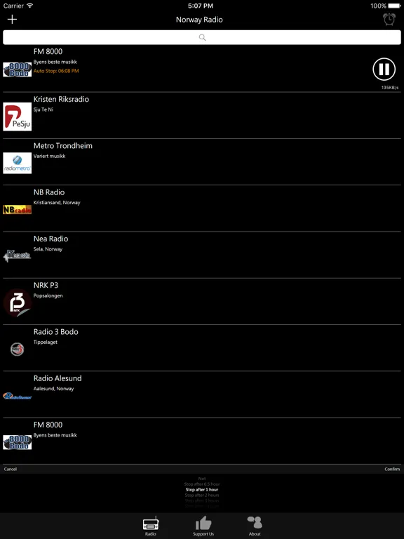 Norwegian Radio: iPad app screen 8