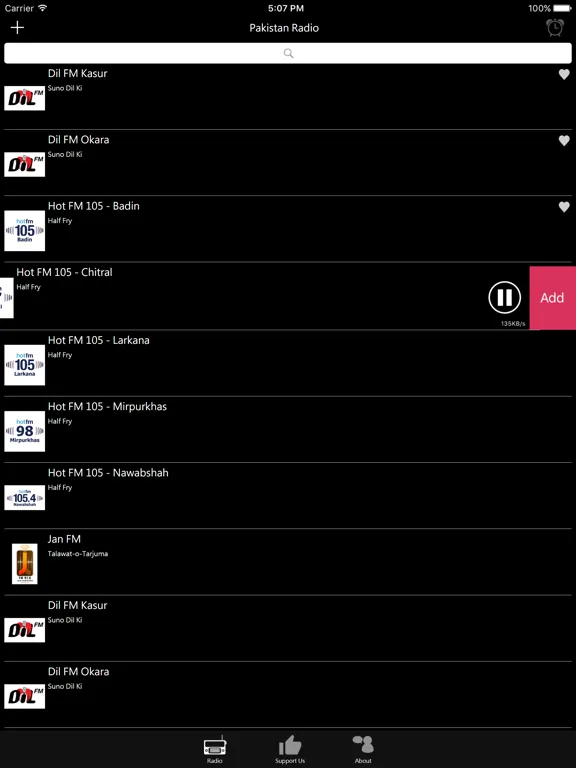Pakistani Radio: iPad app screen 9