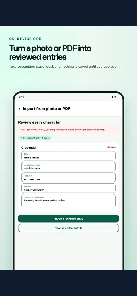 Passwords Locker：應用程式畫面 3