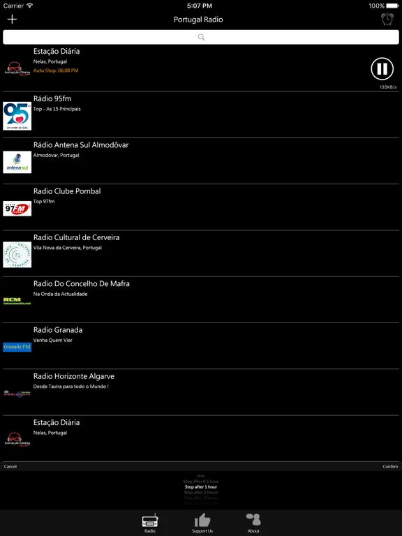 Portuguese Radio: iPad app screen 8