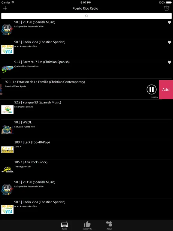 Puerto Rican Radio: iPad app screen 9