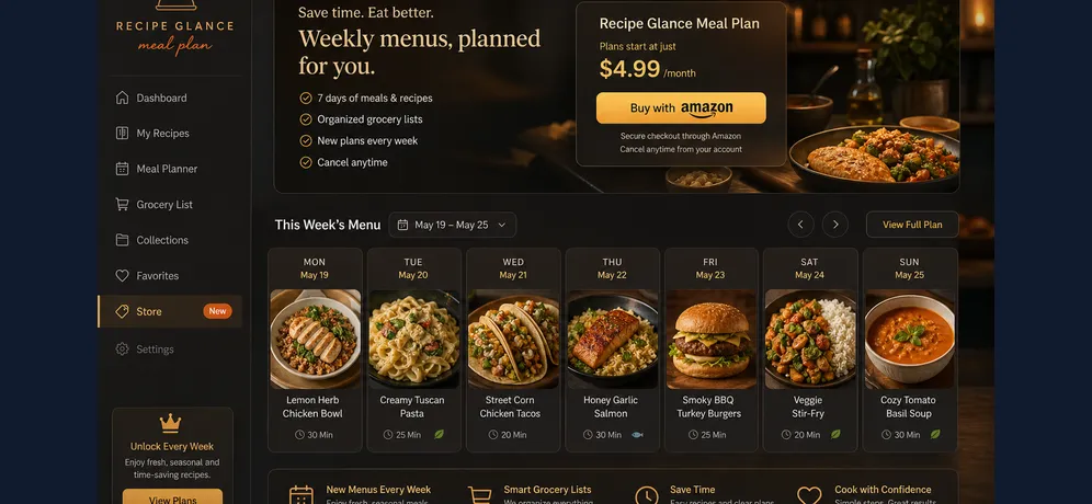 Recipe Glance: app screen 5