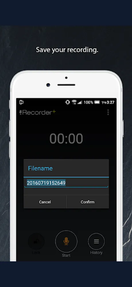 Recorder+: Android app screen 4