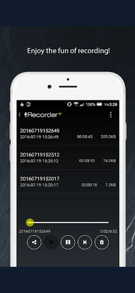 Recorder+ 錄音工具：Android 應用程式畫面 7