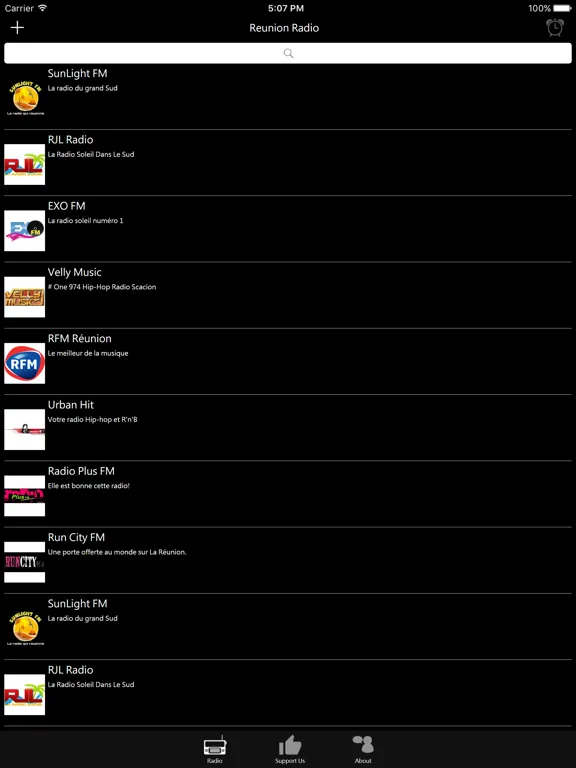 Reunion Radio: iPad app screen 6