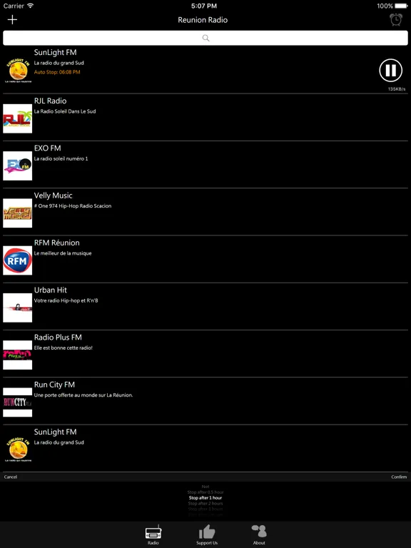 Reunion Radio: iPad app screen 8