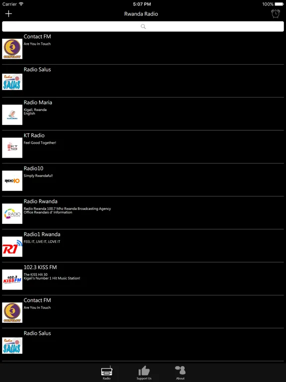 Rwanda Radio: iPad app screen 6