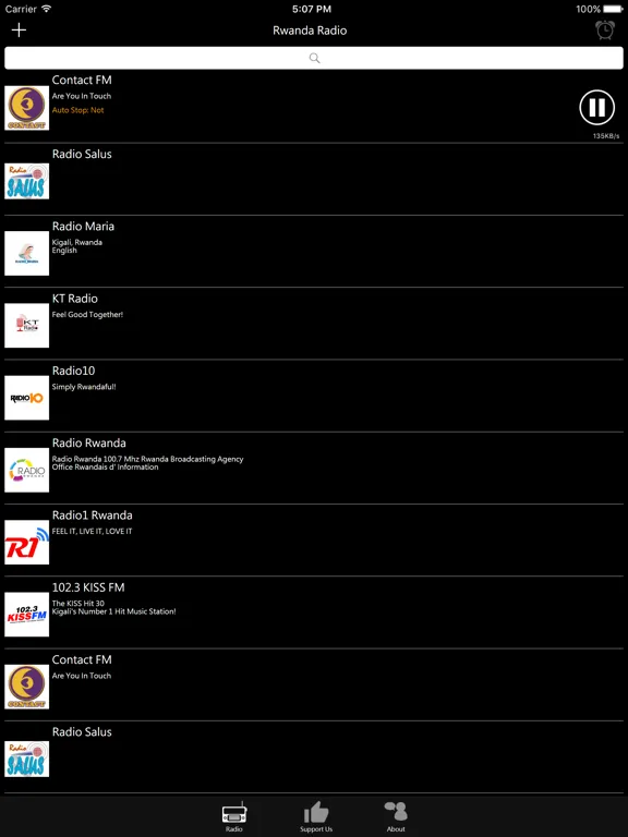 Rwanda Radio: iPad app screen 7