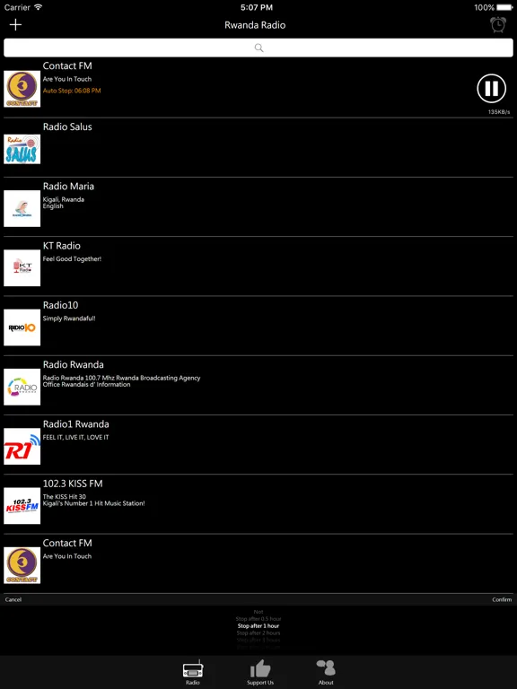 Rwanda Radio: iPad app screen 8