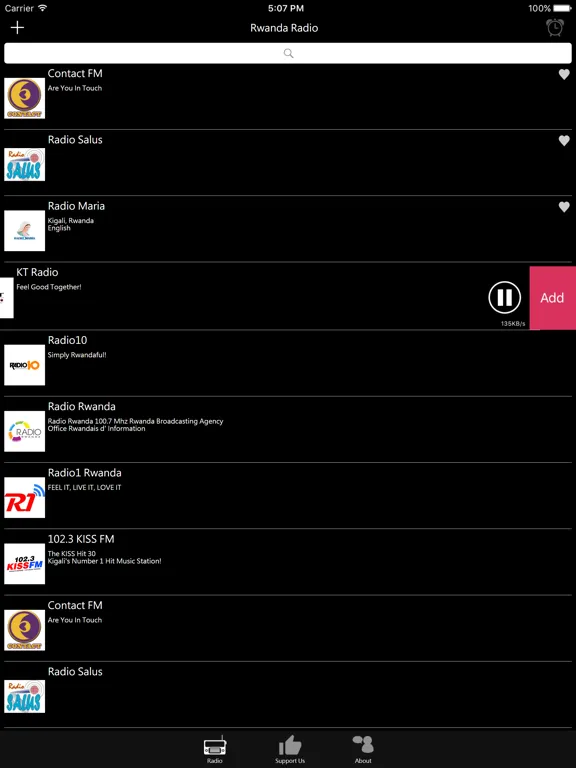 Rwanda Radio: iPad app screen 9