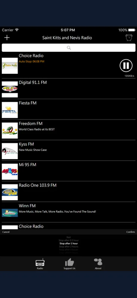 Saint Kitts and Nevis Radio: iPhone app screen 3