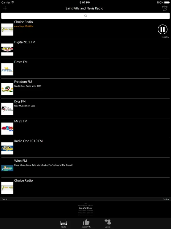 Saint Kitts and Nevis Radio: iPad app screen 8
