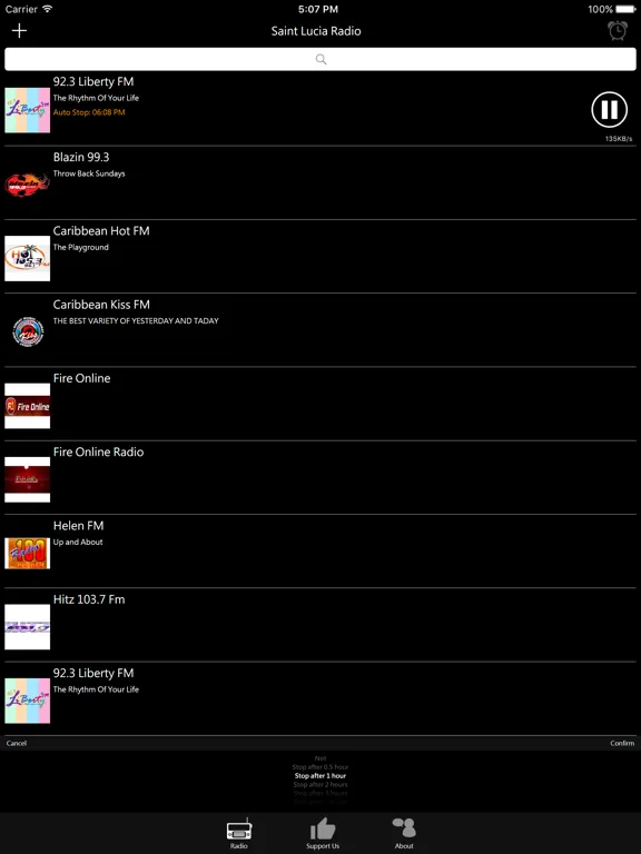 Saint Lucian Radio: iPad app screen 8