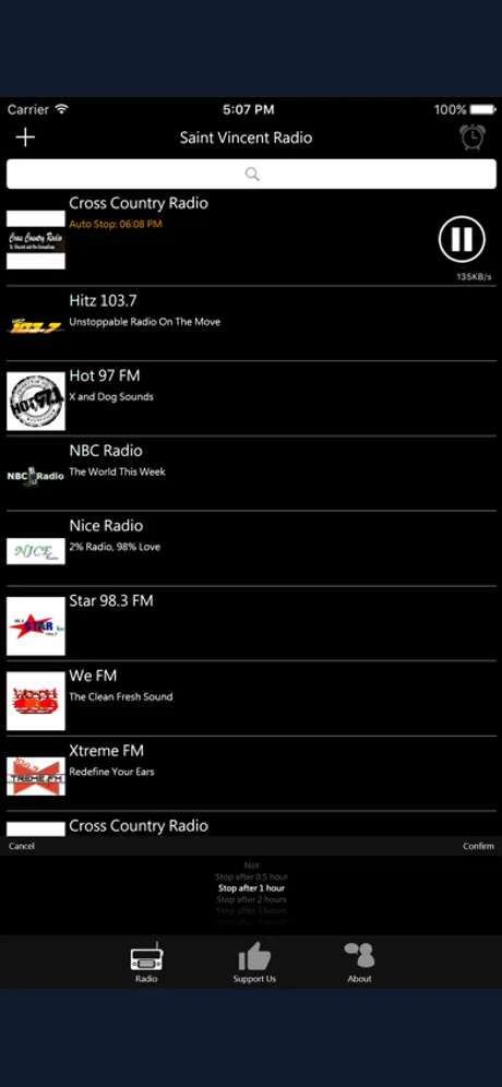 Saint Vincent Radio: iPhone app screen 3