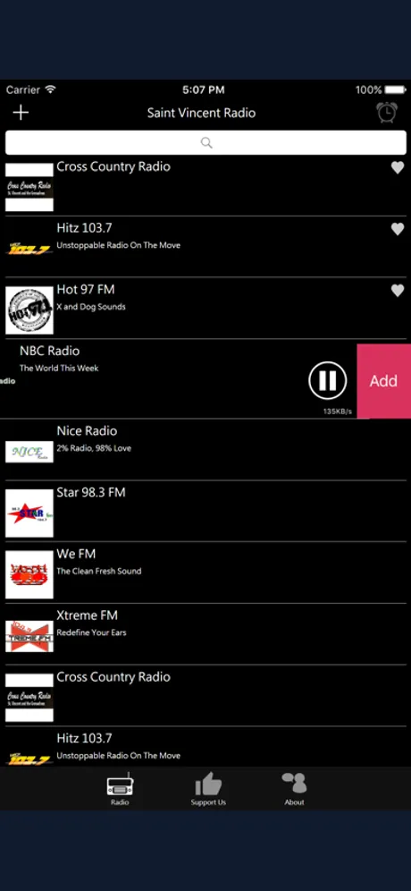Saint Vincent Radio: iPhone app screen 4