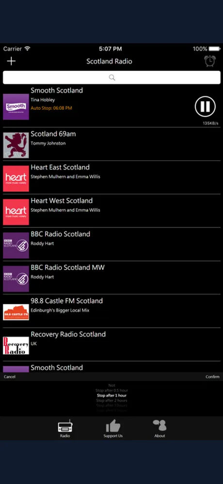 Scottish Radio: iPhone app screen 3