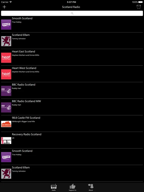 Scottish Radio: iPad app screen 6