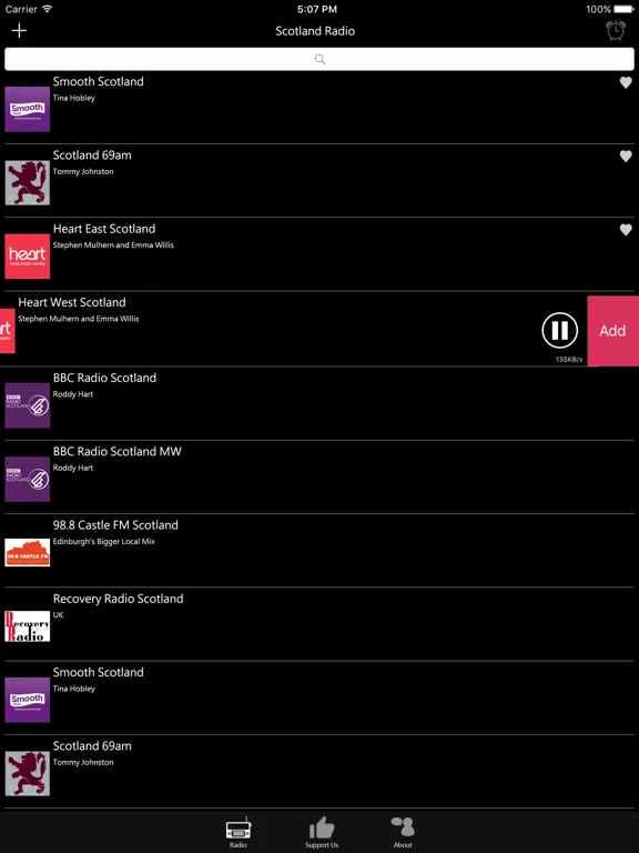Scottish Radio: iPad app screen 9
