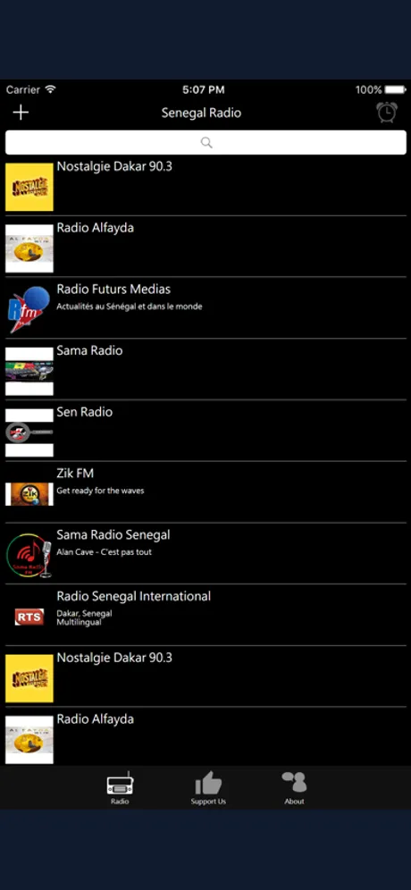 Senegal Radio - SN Radio: iPhone app screen 1