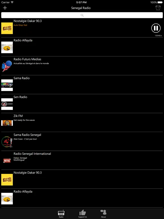 Senegal Radio - SN Radio: iPad app screen 7