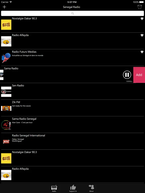 Senegal Radio - SN Radio: iPad app screen 9