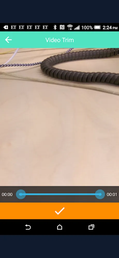 Simple Video Editor: Android app screen 2