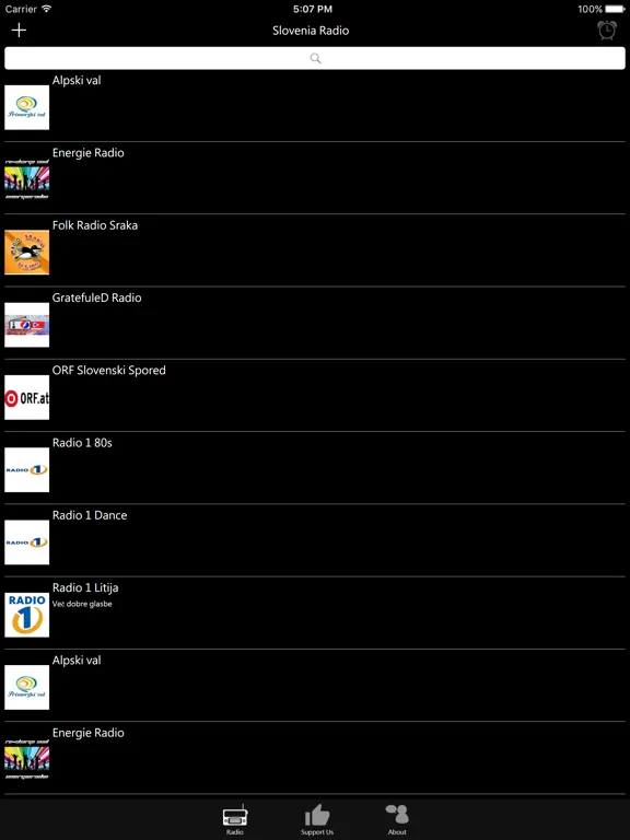 Slovene Radio: iPad app screen 6